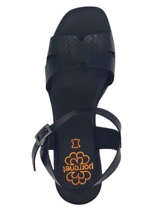 Leather Sandals Anatomic Black