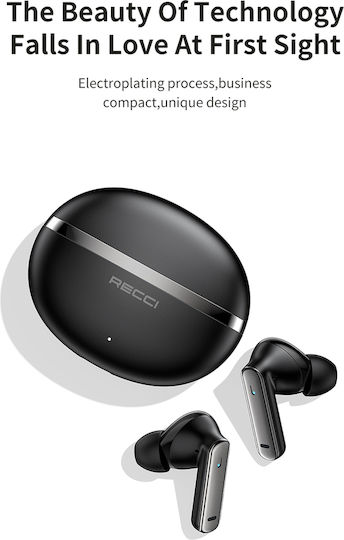 Recci REP-W88 In-ear Bluetooth Handsfree Earphones with Charging Case Black