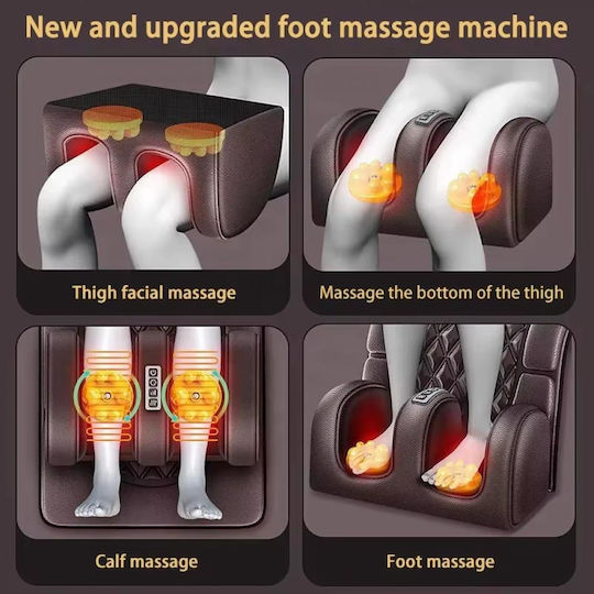 Blirowin Complete Shiatsu Scaun Masaj Shiatsu pentru Gât, Talie, Înapoi, Picioare și Corp cu Încălzire cu Masaj cu Infraroșu și Vibrație Maro