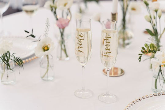 Bride & Groom Cup Stickers