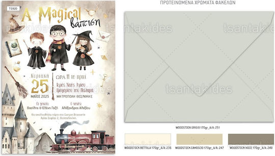 Invitație Botez Tsantakides Harry Potter Băiat 920