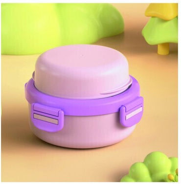 Lazarid Plastik Kinder Lebensmittelbehälter Rosa 17 x 17 x 8.2cm