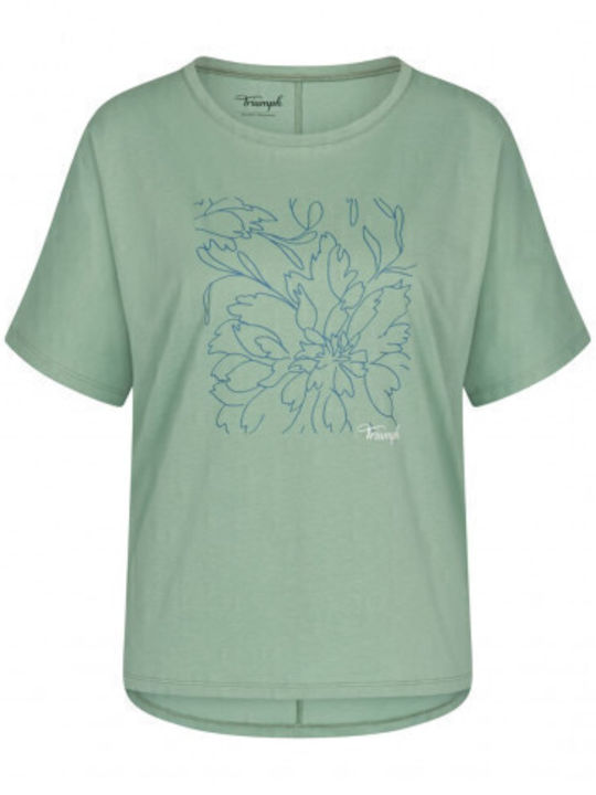 Triumph Sommer Damen Pyjama-Oberteil Luscious Jade, Green Mix & Match