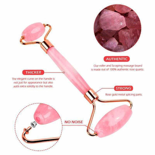Roller Facial și Instrument Gua Sha din Jad 2 Bucăți