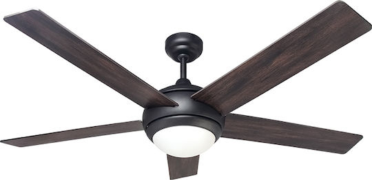 Life Etesian Ventilator De Tavan 56.5cm Cu Lentile De Mărire Maro / Negru