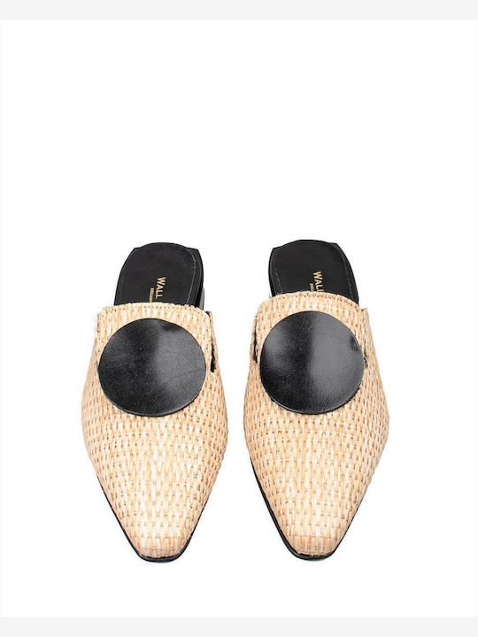 Flat Mules σε Μπεζ Χρώμα