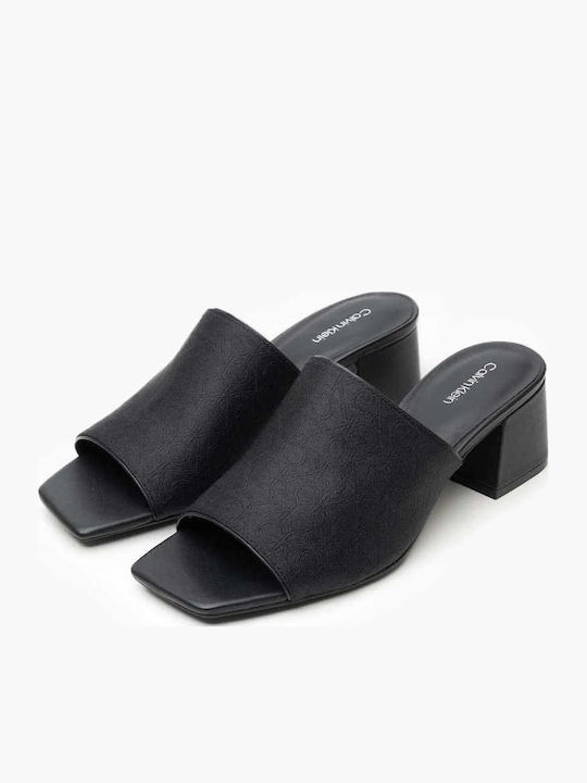 Mules with Heel in Black Color