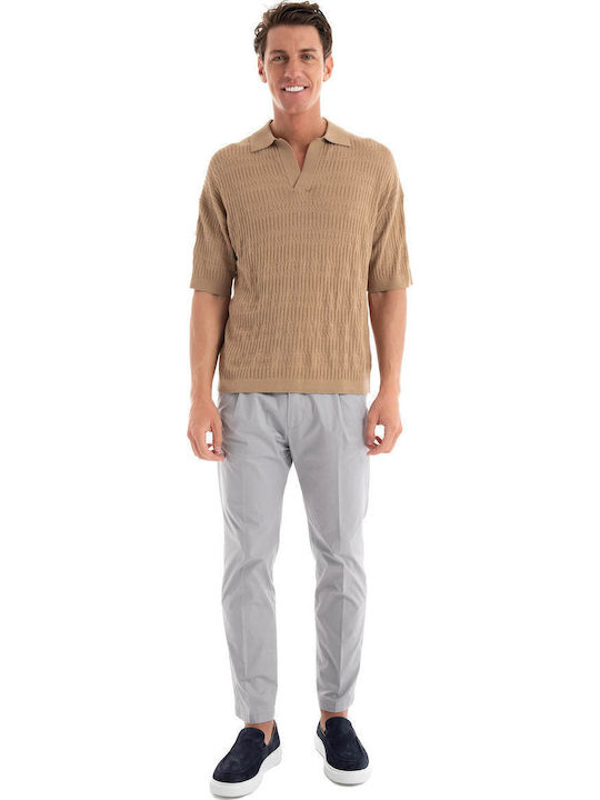 Polo Short Sleeve Brown Blouse