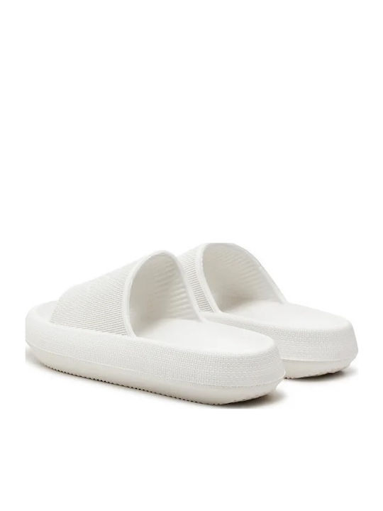 Men's White Slides
