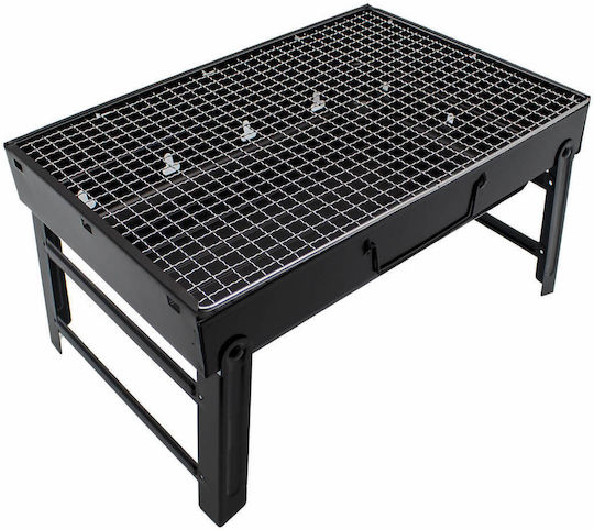 Portable Stainless Steel Charcoal Grill 44x30.5cm Black Tl-372