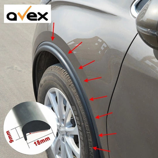 Set 4 Black Rubber Wing Protection Ornaments