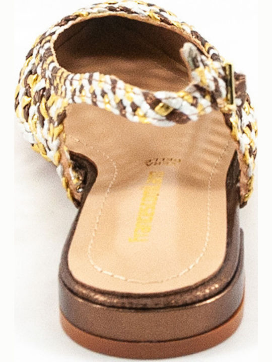 Women's Ballerina Shoes Slingback Gold