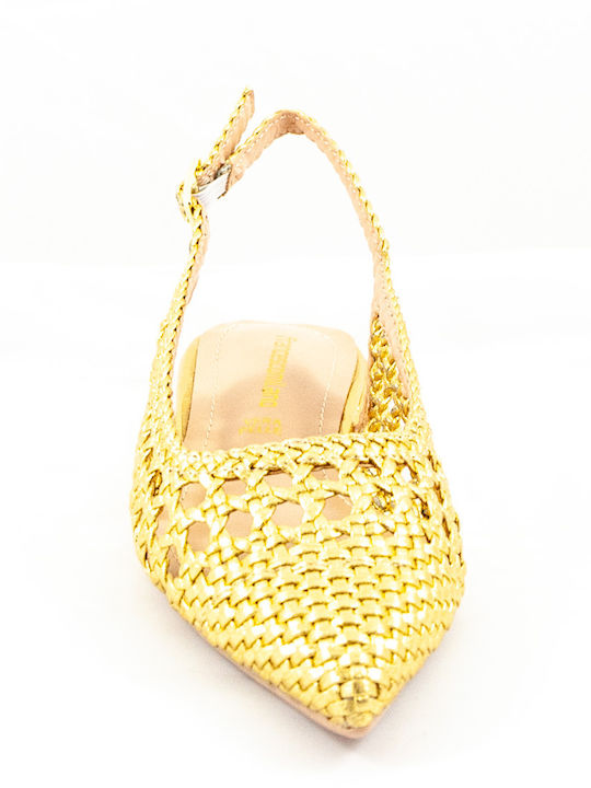 Γυναικείες Μπαλαρίνες Slingback Χρυσές