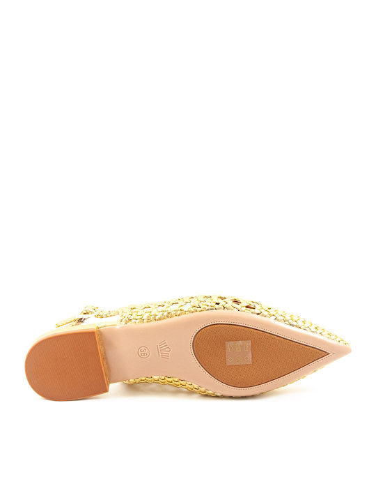 Γυναικείες Μπαλαρίνες Slingback Χρυσές