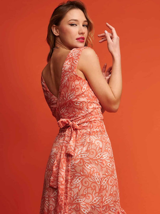 Maxi Skirt Floral Coral