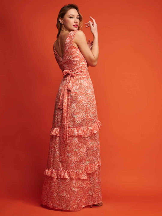 Maxi Skirt Floral Coral