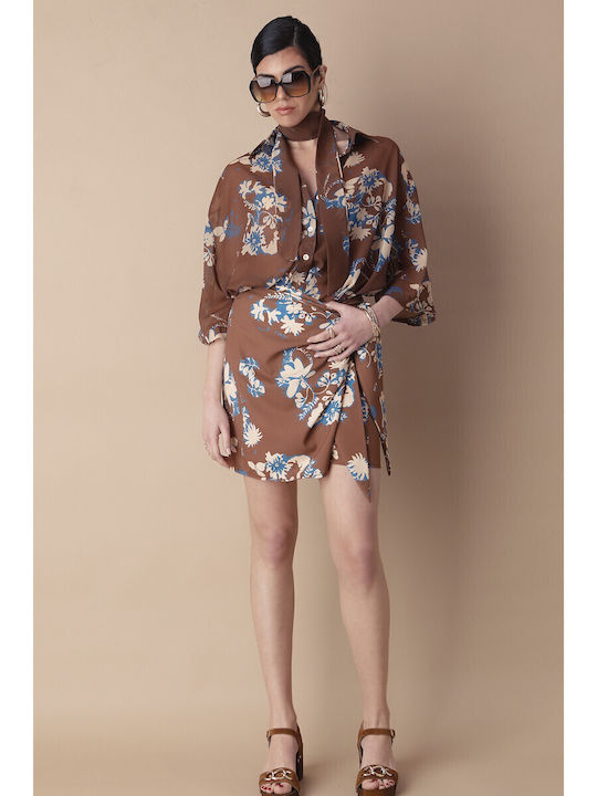 Mini Skirt Envelope Brown