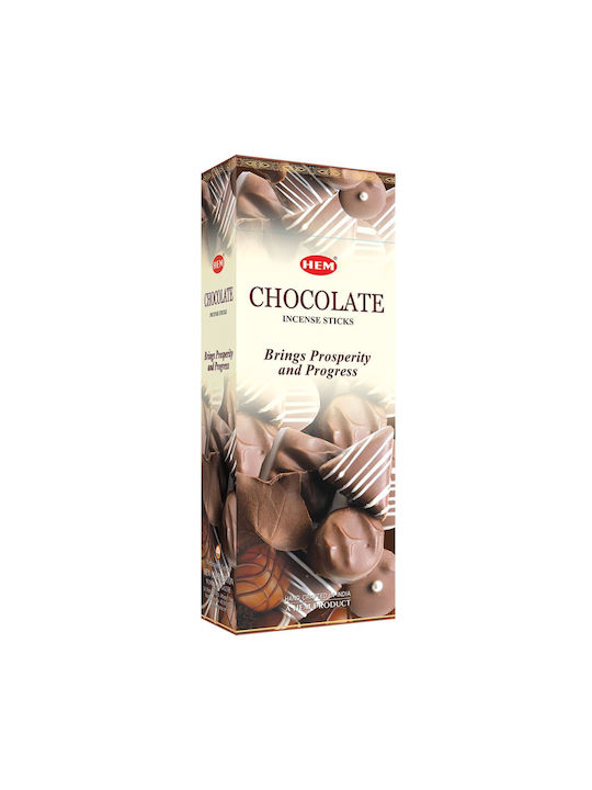 Ινδικά Αρωματικά Στικ Hem De Chocolate Hexa Incense Sticks 20pcs