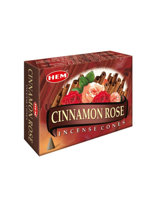 Αρωματικοί Κώνοι Hem Κανέλα Τριαντάφυλλο Cinnamon Rose Cones 10τμχ