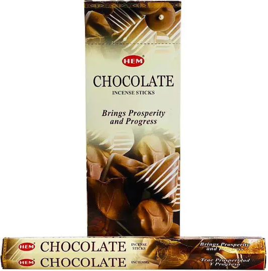Ινδικά Αρωματικά Στικ Hem De Chocolate Hexa Incense Sticks 20pcs