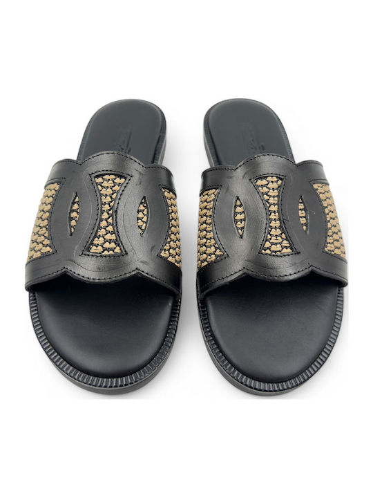 Sandale Casual Damă Din Piele Negru