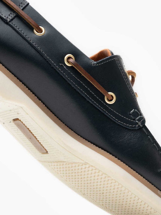 Δερμάτινα Ανδρικά Boat Shoes σε Μπλε Χρώμα