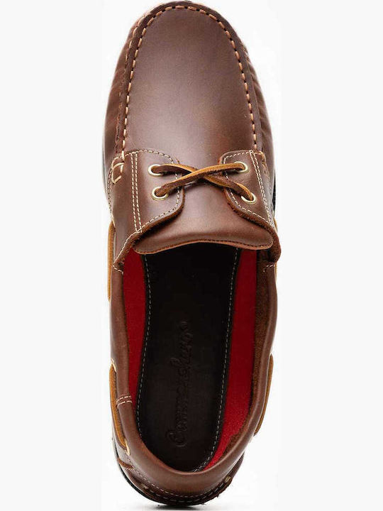 Δερμάτινα Ανδρικά Boat Shoes σε Ταμπά Χρώμα