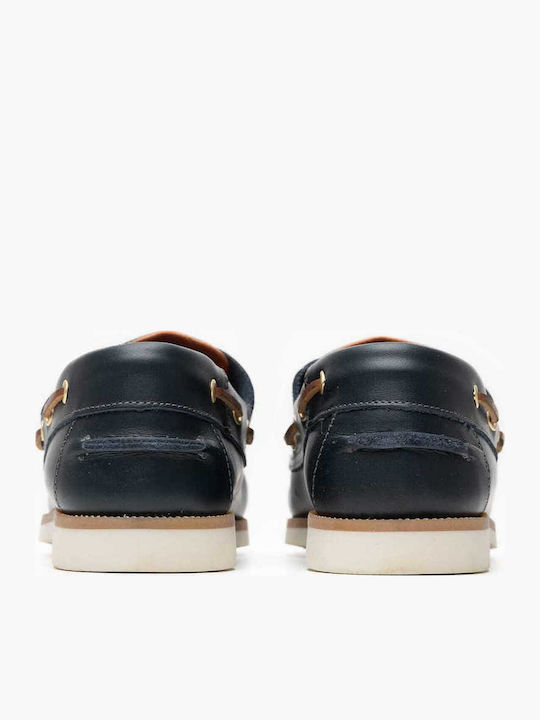 Δερμάτινα Ανδρικά Boat Shoes σε Μπλε Χρώμα