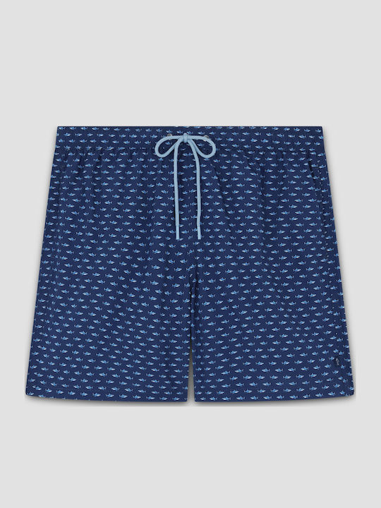 Men's Swimwear Shorts Blue with Patterns