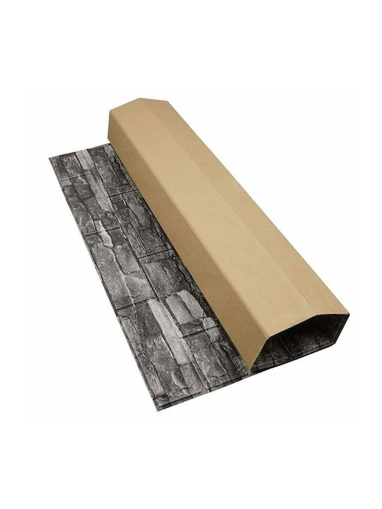 3D Selbstklebende Tapete Siks Steinreliefmuster Grau Modernes Design Wasserfest Leicht zu Reinigen Maße 77x70cm