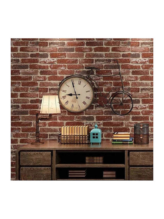 Tapet 3D autoadeziv Siks Model Cărămidă Ridicată Maro Design Modern Rezistent la Apă Ușor de Curățat Dimensiuni 77x70cm