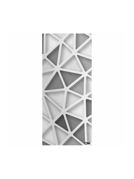 Decorative Self-adhesive Film Siks 3d Door White Grey Diamond Pattern 77x200 Cm Decorative Self-adhesive Film Siks 3d Door White Grey Diamond Pattern 77x200 Cm