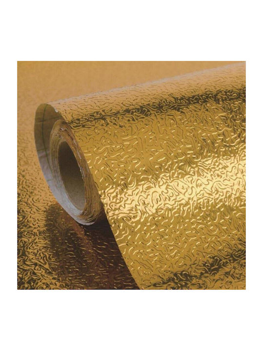 Siks folie de aluminiu autoadezivă pentru protecția bucătăriei, rezistentă la apă, auriu 61 x 300 cm