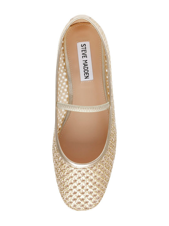 Majorca Damen Ballerinas mit Riemen in Gold Farbe