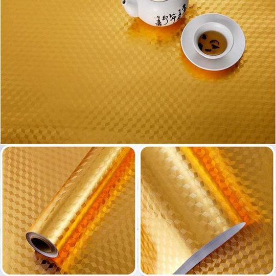 Siks Self-adhesive Foil Kitchen Aluminum Roll 60cm X 3m Gold