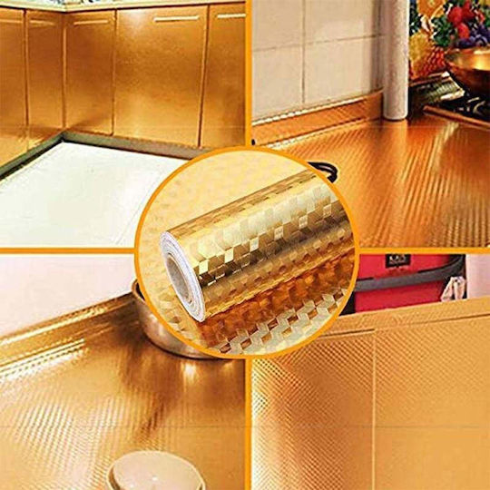 Siks Self-adhesive Foil Kitchen Aluminum Roll 60cm X 3m Gold