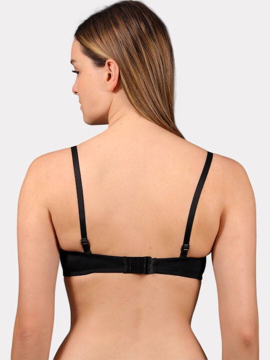 Push Up Strapless Bra Black
