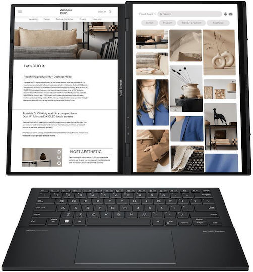 Asus ZenBook Duo 14 OLED UX8406CA-PZ009W 14" Touchscreen 120Hz (Ultra 9-285H/32GB/2TB SSD/W11 Home) (US Keyboard)