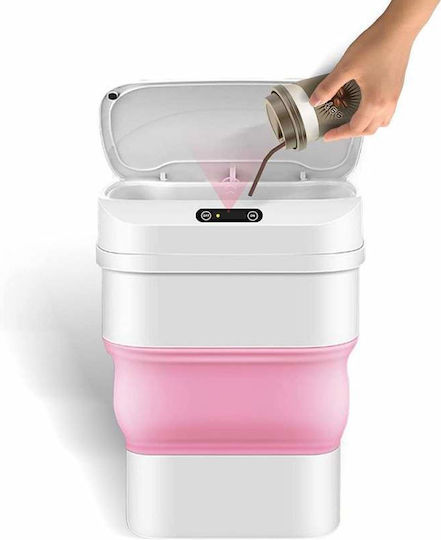 Coș De Gunoi Din Plastic Cu Senzor Alb 17lt