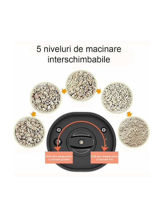 Elektrisch Gewürzmühlen Inox in Schwarz Farbe 5.5cm 2Stück