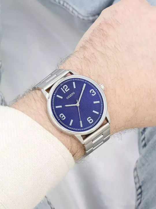 Oozoo Timepieces Ρολόι Μπαταρίας με Μεταλλικό Μπρασελέ
