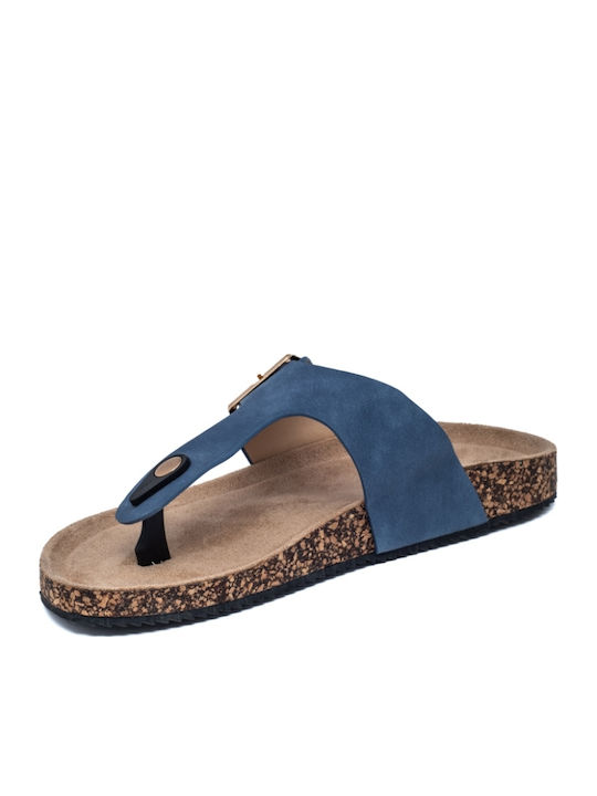 Women's Flat Sandals in Blue Color
