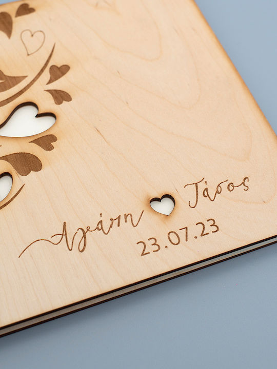 Hochzeitswunschbuch Baum des Lebens Herzen & Vögel