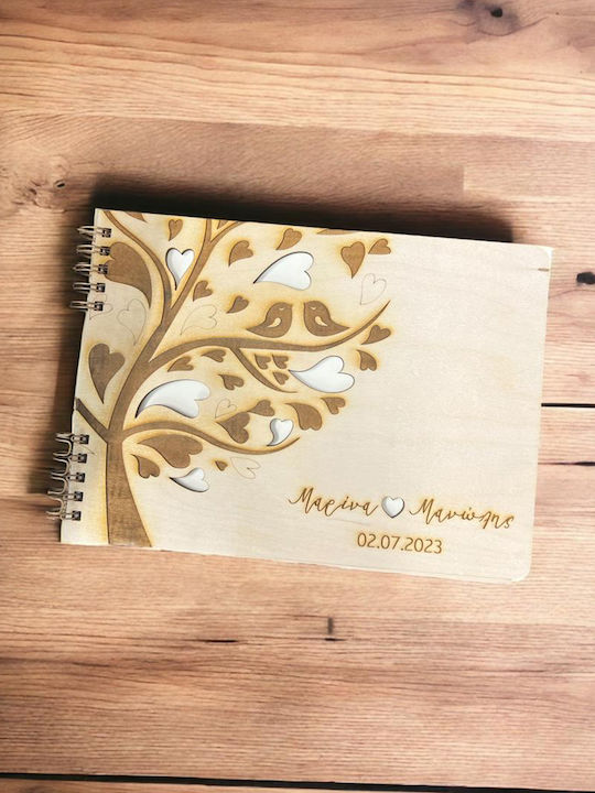 Hochzeitswunschbuch Baum des Lebens Herzen & Vögel