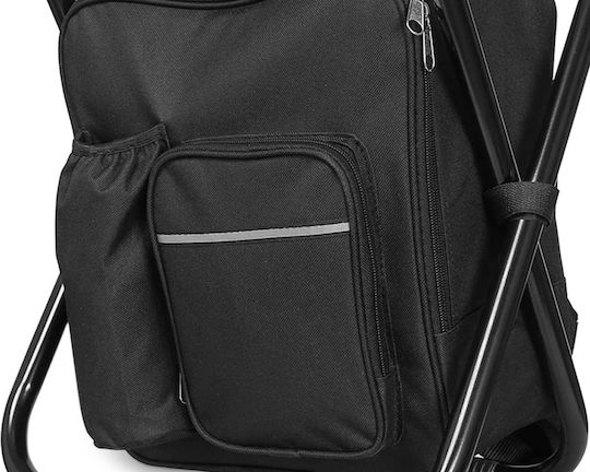 Verk Group Taburet de Plajă Negru 40x10cm.