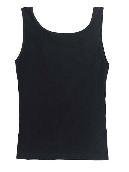 Women's T-Shirt with Spaghetti Strap Black