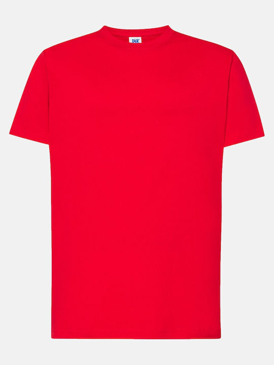 JHK Ανδρικό Διαφημιστικό T-shirt Κοντομάνικο ΚΟΚΚΙΝΟ