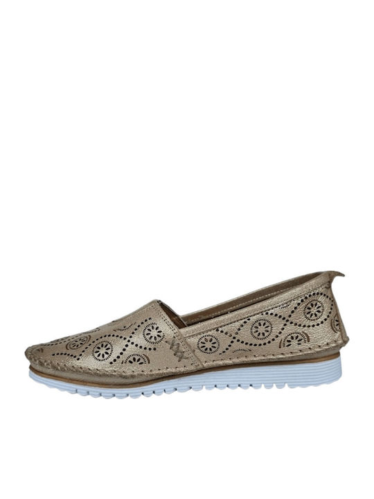 Women's Slip-On Leather Gold