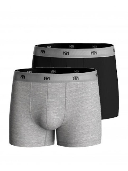 Ανδρικά Μποξεράκια Gray, Black 2Pack