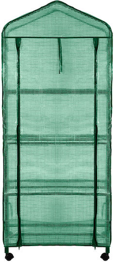 Neo Tools TOP-15-903 Greenhouse House Type with Metal Frame and Shelves 0.69x0.49x1.6m
